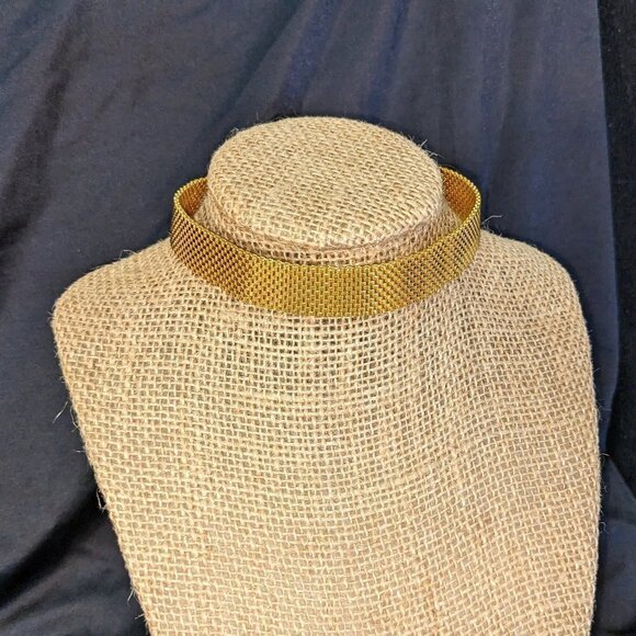 Gold Designer Choker Necklace - Picture 1 of 8